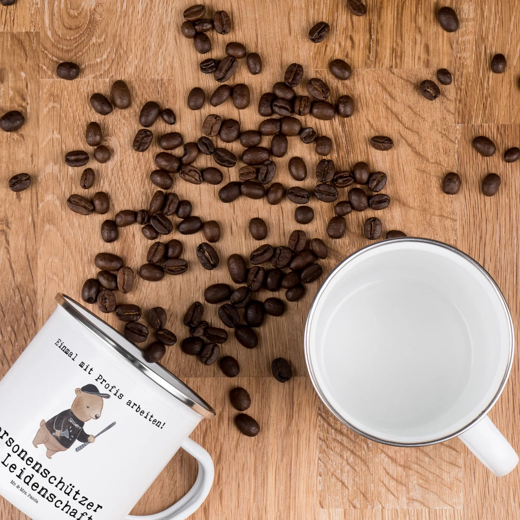 Camping Emaille Tasse Personenschützer aus Leidenschaft Emaille Becher, Kaffeebecher, Reisebecher, Emailletasse, metallbecher, Blechtasse, Becher, Campingtasse, Tasse Emaille, Metalltasse, Teebecher, wandertasse, Campingbecher, emaillebecher, reisetasse, Teetasse, Tasse, Kaffeetasse, Pott, Emaille Tasse, Trinkbecher, becher emaille, wanderbecher, blechbecher, Geschenk, Schenken, Jubiläum, Danke, Dankeschön, Beruf, Ausbildung, Abschied, Rente, Kollege, Kollegin, Arbeitskollege, Mitarbeiter, Firma, Personenschützer, Bodyguard