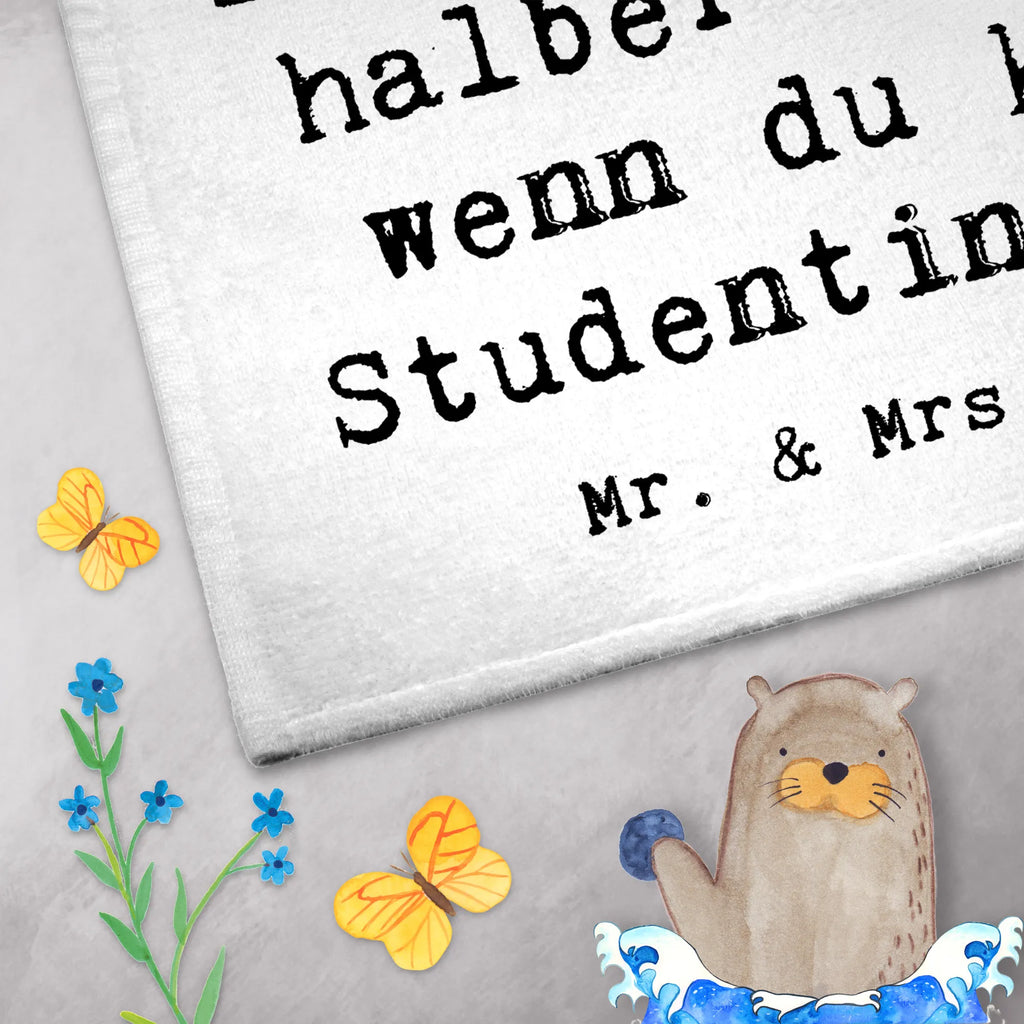 Ręcznik dla gości Studentka serce Zawód, Wykształcenie, Jubileusz, Pożegnanie, Emerytura, Kolega, Koleżanka, Prezent, Dawać, Pracownik, Współpracownik, Firma, Dziękuję, Dziękuję bardzo