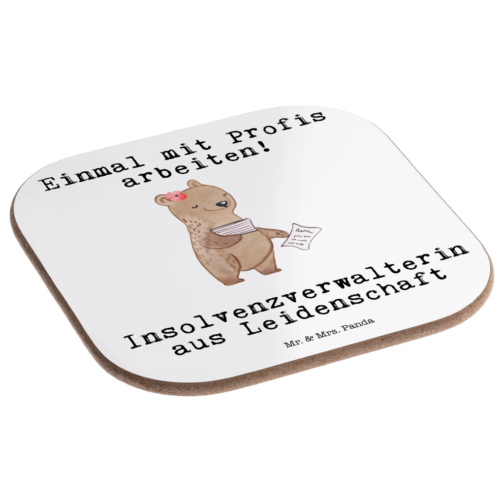 Square coaster Insolvency administrator Passion breakfast, presents, gifts, party, Coasters, glass coasters, gift, gift idea, best, farewell gift, passing exam, anniversary, retirement, promotion, job start, sayings, funny, profession