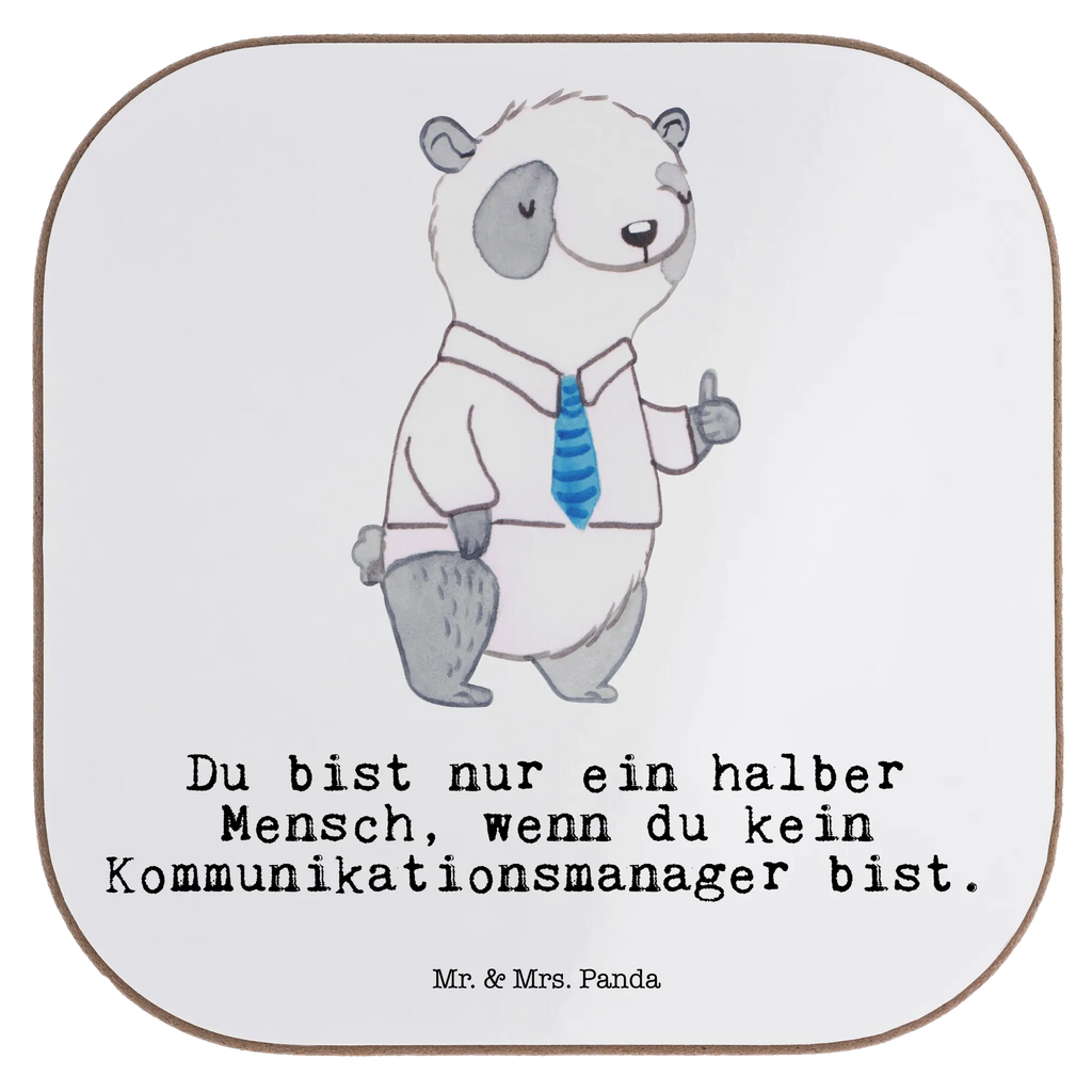 Square coaster Communications Manager heart Coasters, presents, party, gifts, glass coasters, breakfast, gift, gift idea, best, farewell gift, passing exam, anniversary, retirement, promotion, job start, sayings, funny, profession