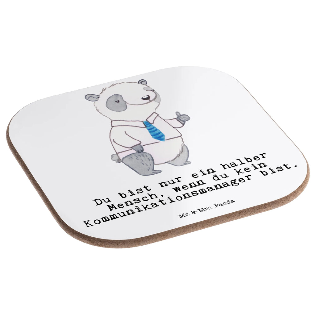 Square coaster Communications Manager heart Coasters, presents, party, gifts, glass coasters, breakfast, gift, gift idea, best, farewell gift, passing exam, anniversary, retirement, promotion, job start, sayings, funny, profession