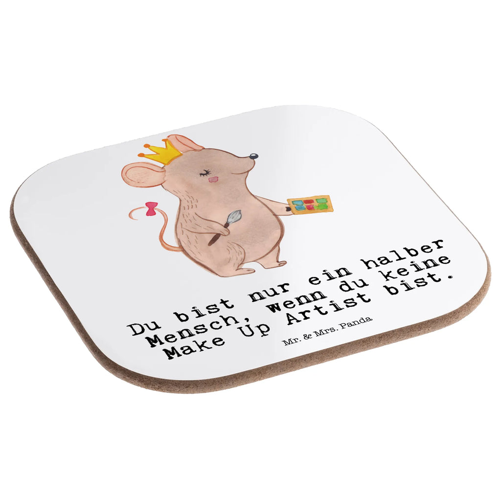 Square coaster Make Up Artist heart presents, glass coasters, breakfast, Coasters, gifts, party, gift, gift idea, best, farewell gift, passing exam, anniversary, retirement, promotion, job start, sayings, funny, profession