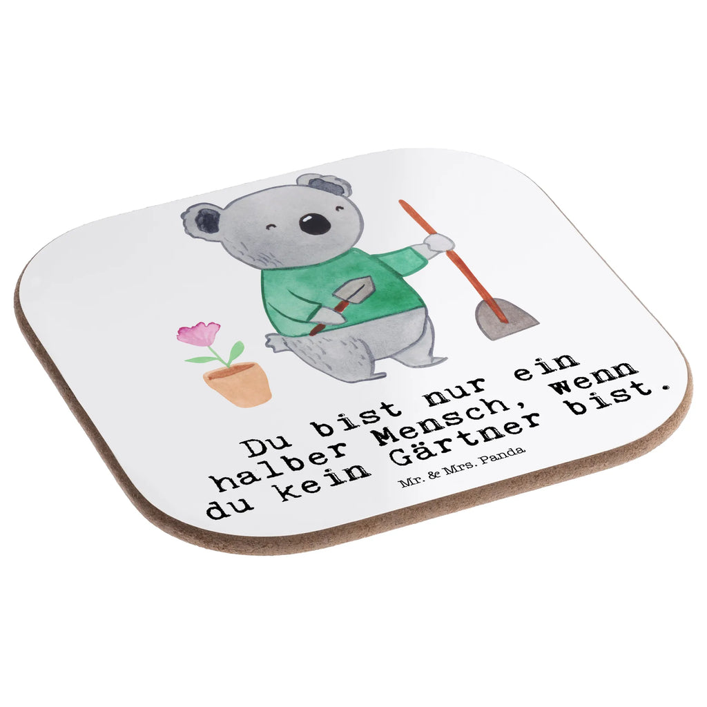 Square coaster gardener heart presents, breakfast, gifts, party, gift, Coasters, glass coasters, gift idea, best, farewell gift, passing exam, anniversary, retirement, promotion, job start, sayings, funny, profession