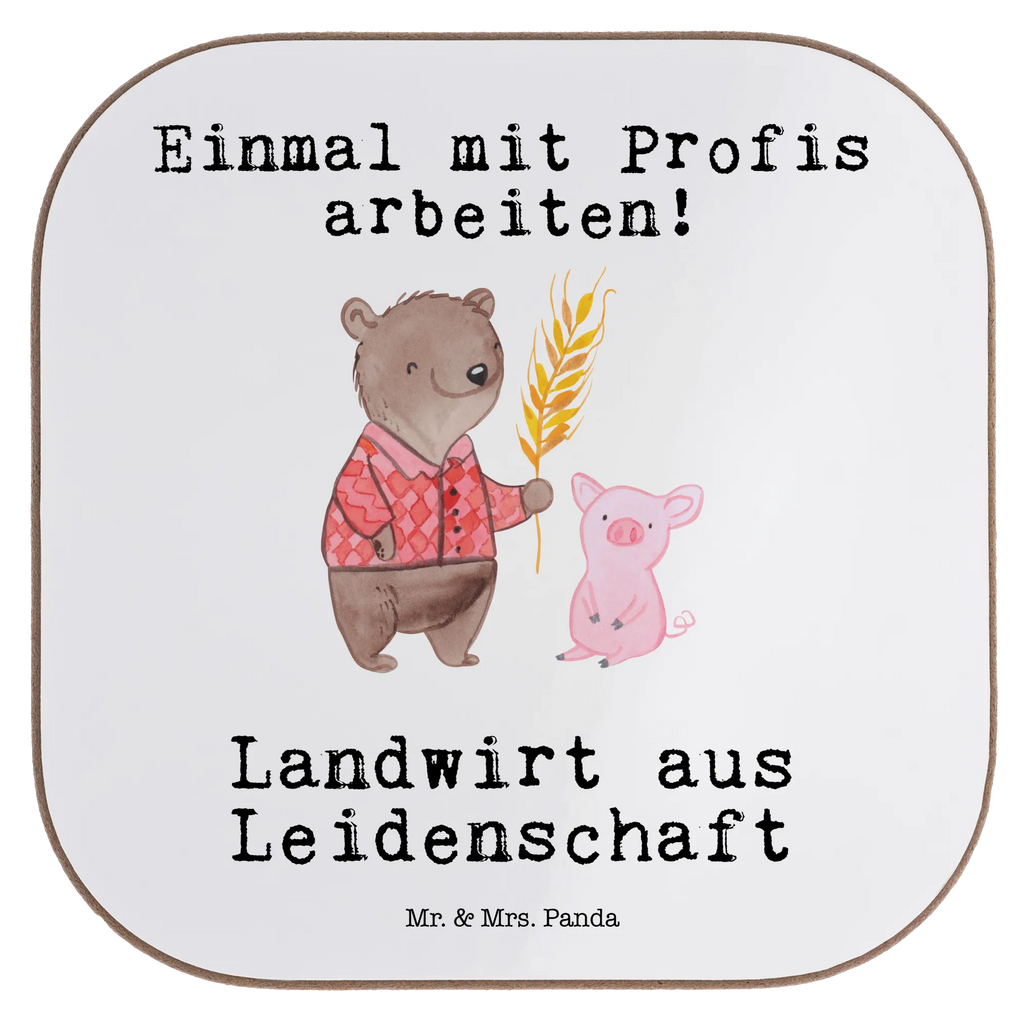 Square coaster Farmer Passion glass coasters, party, presents, breakfast, gifts, gift, Coasters, gift idea, best, farewell gift, passing exam, anniversary, retirement, promotion, job start, sayings, funny, profession