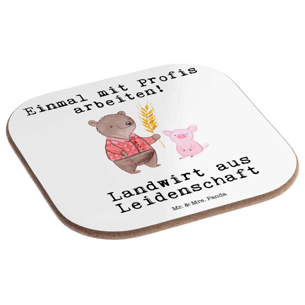 Square coaster Farmer Passion glass coasters, party, presents, breakfast, gifts, gift, Coasters, gift idea, best, farewell gift, passing exam, anniversary, retirement, promotion, job start, sayings, funny, profession