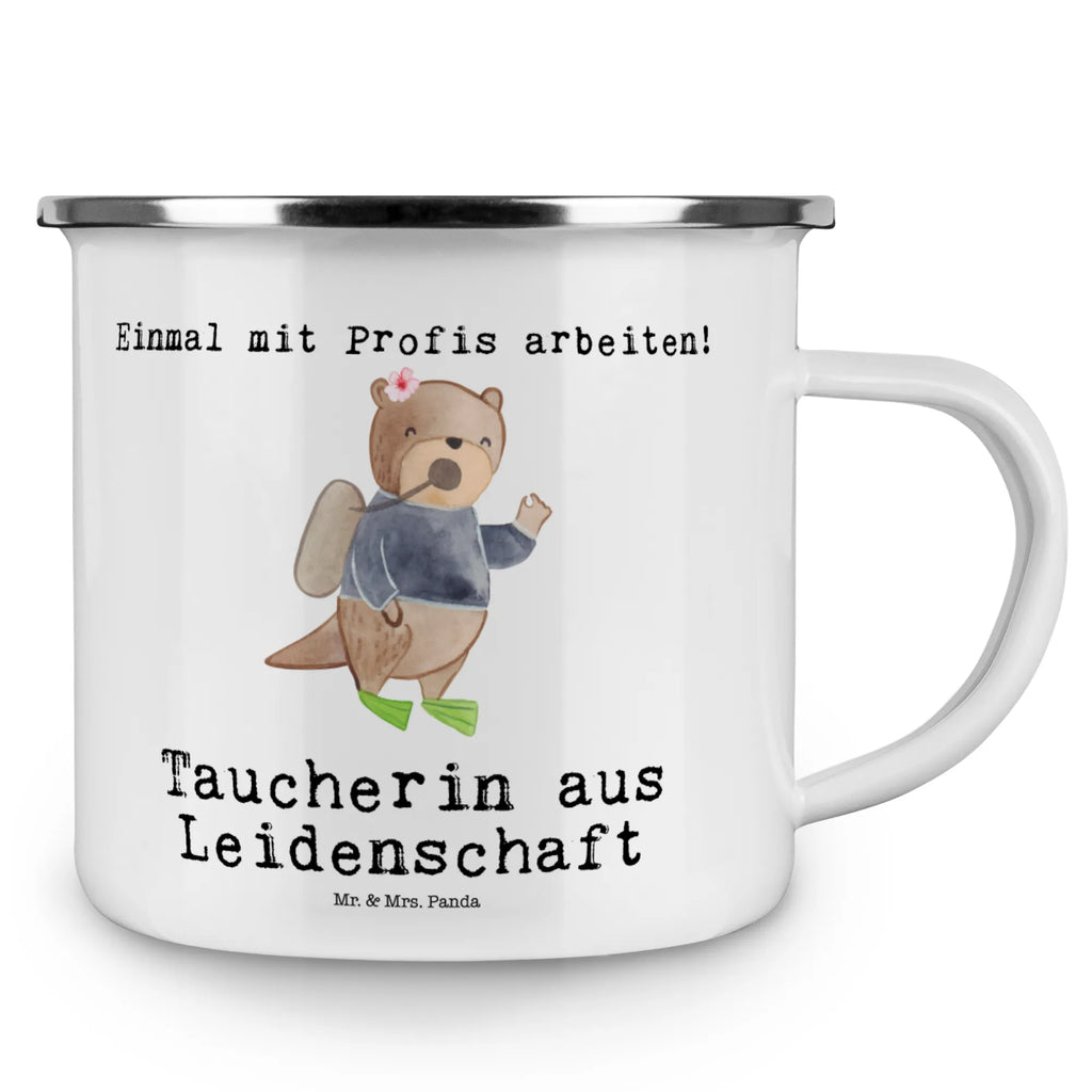 Camping Emaille Tasse Taucherin aus Leidenschaft Reisebecher, becher emaille, Blechtasse, Kaffeebecher, Emaille Becher, Trinkbecher, wandertasse, Emaille Tasse, Becher, Tasse Emaille, reisetasse, emaillebecher, Metalltasse, blechbecher, Emailletasse, Kaffeetasse, Teebecher, metallbecher, wanderbecher, Campingbecher, Campingtasse, Teetasse, Tasse, Pott, Geschenk, Schenken, Jubiläum, Danke, Dankeschön, Beruf, Ausbildung, Abschied, Rente, Kollege, Kollegin, Arbeitskollege, Mitarbeiter, Firma