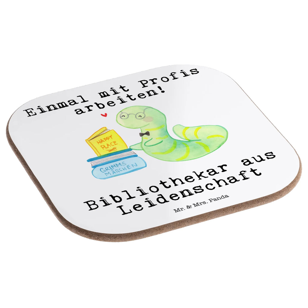 Square coaster librarian passion Coasters, party, breakfast, gifts, presents, gift, glass coasters, gift idea, best, farewell gift, passing exam, anniversary, retirement, promotion, job start, sayings, funny, profession