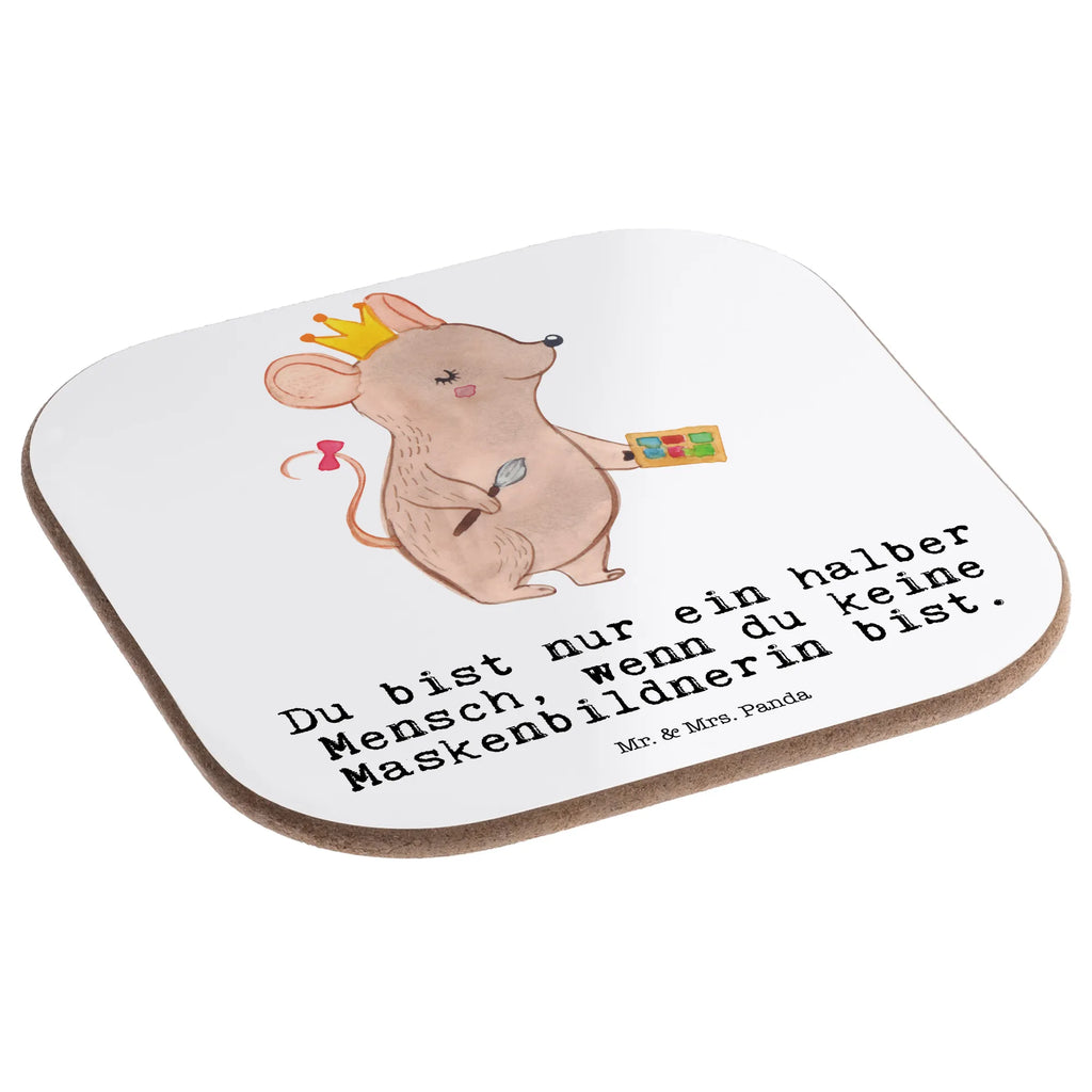 Square coaster Make-up artist heart breakfast, gifts, party, glass coasters, gift, presents, Coasters, gift idea, best, farewell gift, passing exam, anniversary, retirement, promotion, job start, sayings, funny, profession