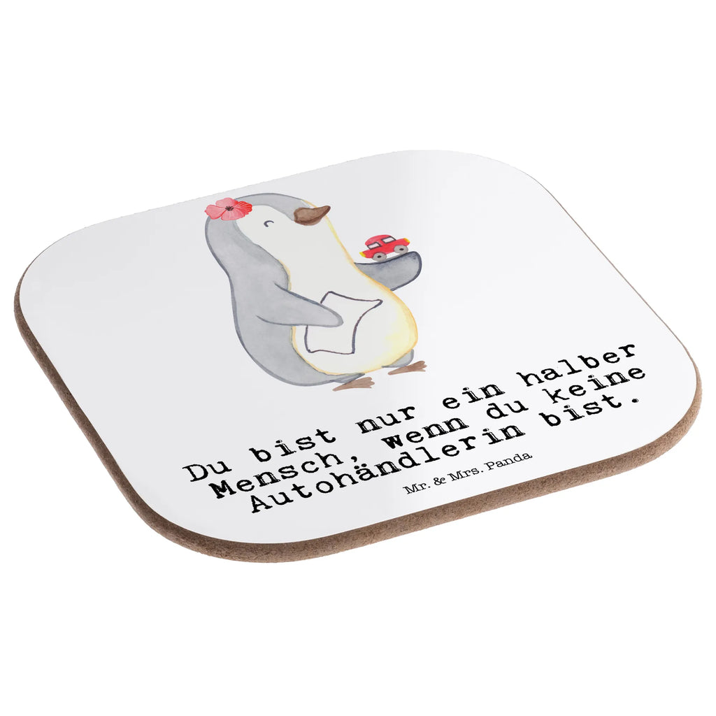 Square coaster Female Car Dealer Heart glass coasters, gift, Coasters, gifts, presents, party, breakfast, gift idea, best, farewell gift, passing exam, anniversary, retirement, promotion, job start, sayings, funny, profession