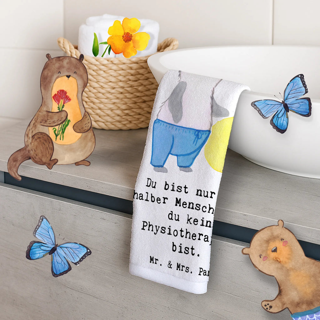 Guest towel Physiotherapist heart Guest towel, 50 x 30, guest towels, hand towels, towel, gift, gift idea, best, farewell gift, passing exam, anniversary, retirement, promotion, job start, sayings, funny, profession