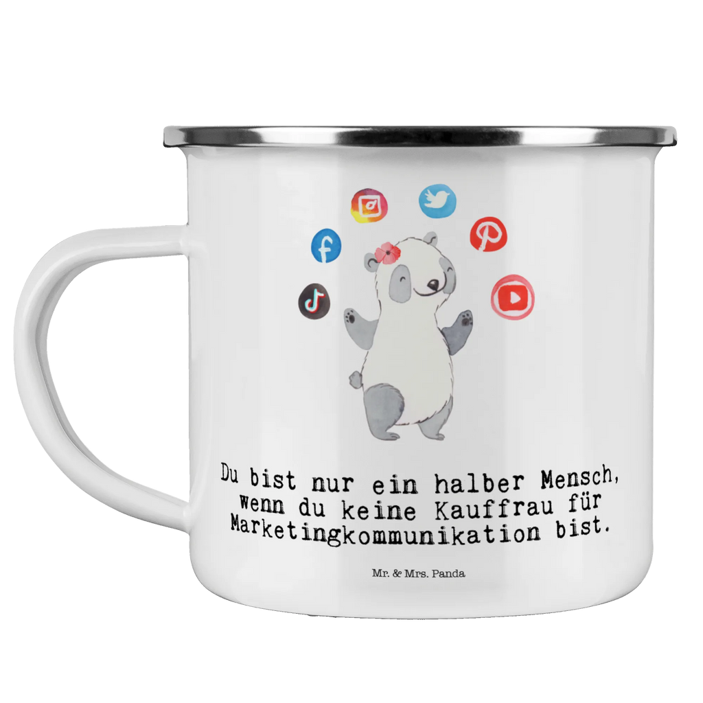 Camping Emaille Tasse Kauffrau für Marketingkommunikation mit Herz Emailletasse, Metalltasse, Teetasse, blechbecher, Kaffeetasse, Pott, Campingtasse, wandertasse, Reisebecher, Kaffeebecher, Campingbecher, reisetasse, Emaille Becher, Emaille Tasse, Tasse, Tasse Emaille, metallbecher, Teebecher, becher emaille, wanderbecher, Becher, emaillebecher, Blechtasse, Trinkbecher, Geschenk, Schenken, Jubiläum, Danke, Dankeschön, Beruf, Ausbildung, Abschied, Rente, Kollege, Kollegin, Arbeitskollege, Mitarbeiter, Firma