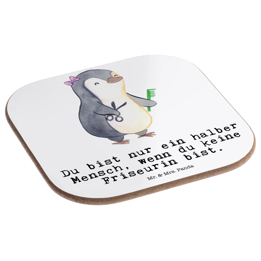 Square coaster hairdresser Heart Coasters, gifts, glass coasters, presents, party, breakfast, gift, gift idea, best, farewell gift, passing exam, anniversary, retirement, promotion, job start, sayings, funny, profession