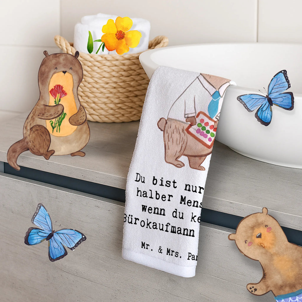 Ręcznik dla gości pracownik biurowy serce Zawód, Wykształcenie, Jubileusz, Pożegnanie, Emerytura, Kolega, Koleżanka, Prezent, Dawać, Pracownik, Współpracownik, Firma, Dziękuję, Dziękuję bardzo