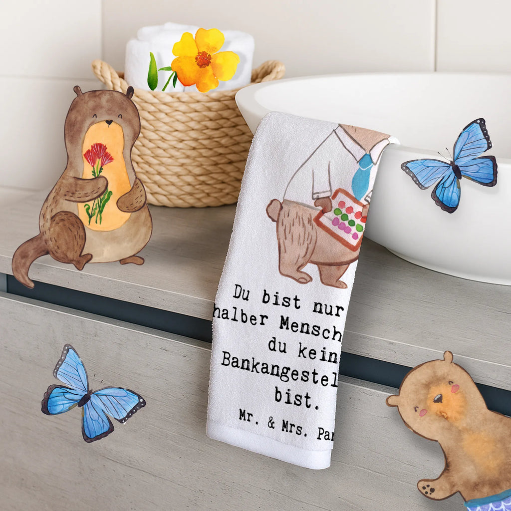 Guest towel bank employee heart 50 x 30, hand towels, towel, Guest towel, guest towels, gift, gift idea, best, farewell gift, passing exam, anniversary, retirement, promotion, job start, sayings, funny, profession