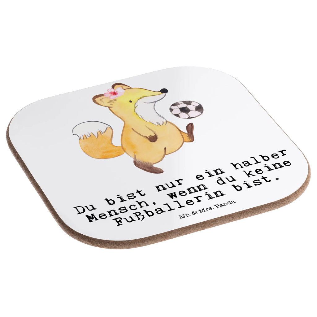 Square coaster female footballer Heart Coasters, gifts, breakfast, glass coasters, gift, party, presents, gift idea, best, farewell gift, passing exam, anniversary, retirement, promotion, job start, sayings, funny, profession