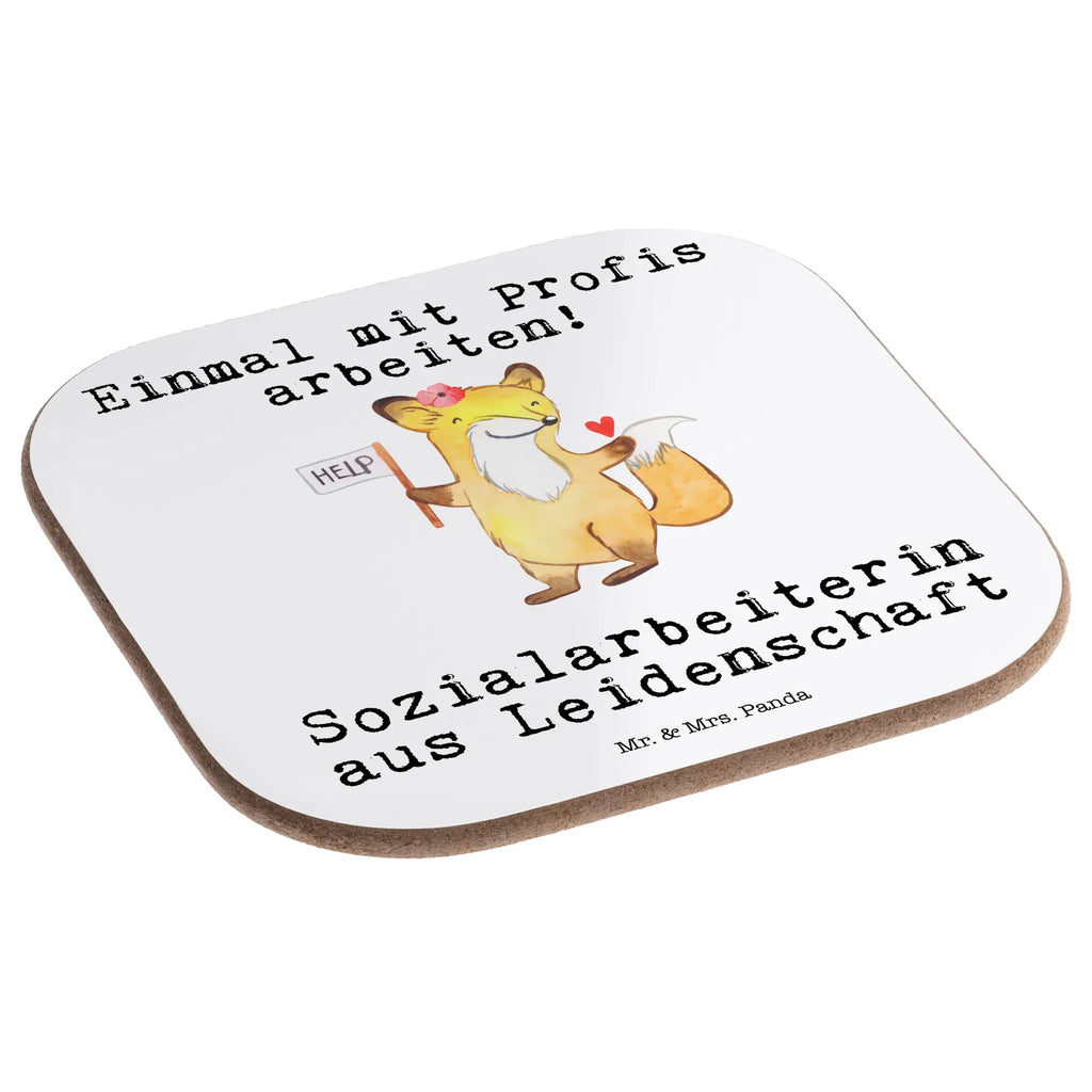 Square coaster Social Worker Passion gifts, Coasters, breakfast, presents, glass coasters, party, gift, gift idea, best, farewell gift, passing exam, anniversary, retirement, promotion, job start, sayings, funny, profession