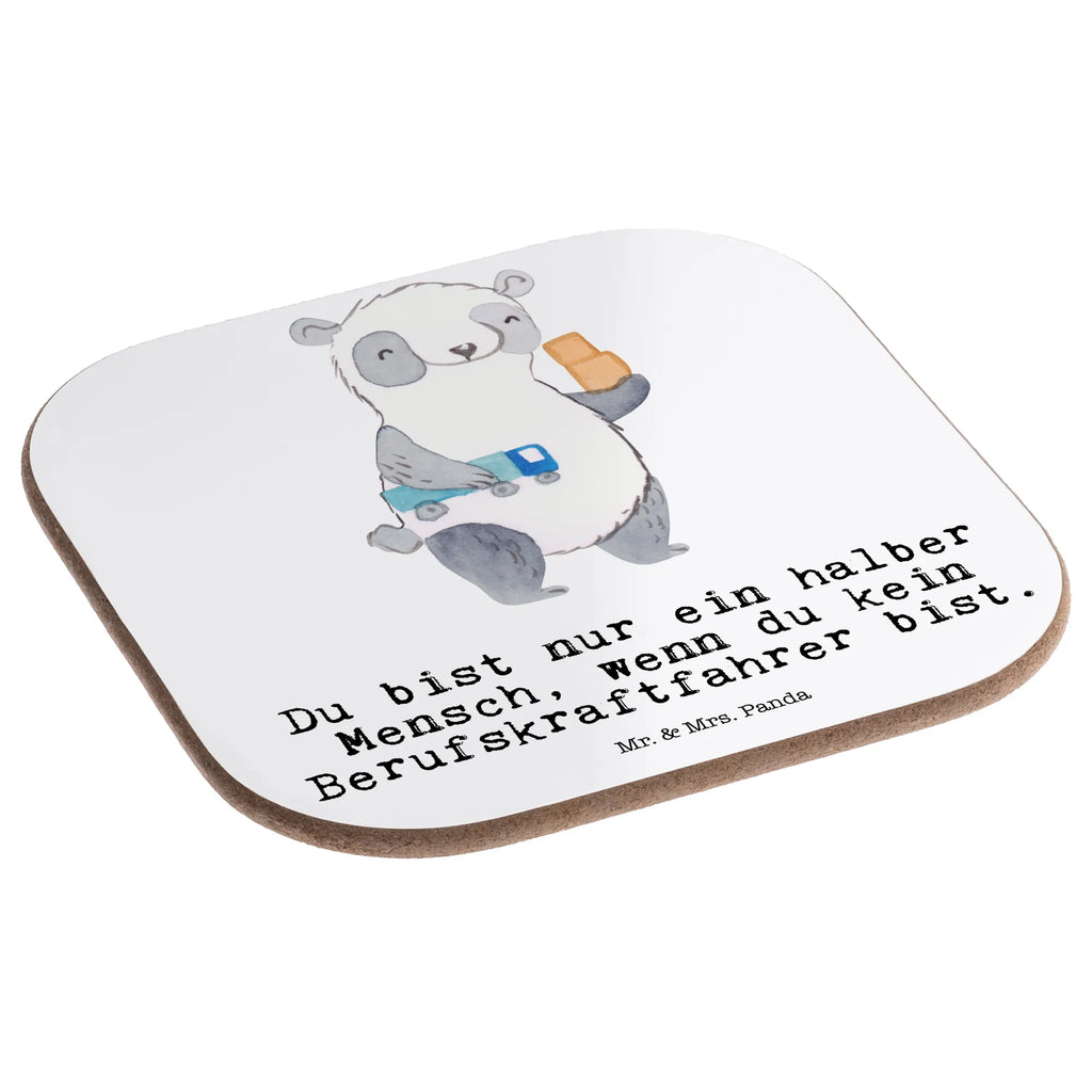 Square coaster professional truck driver heart party, gifts, breakfast, presents, gift, Coasters, glass coasters, gift idea, best, farewell gift, passing exam, anniversary, retirement, promotion, job start, sayings, funny, profession