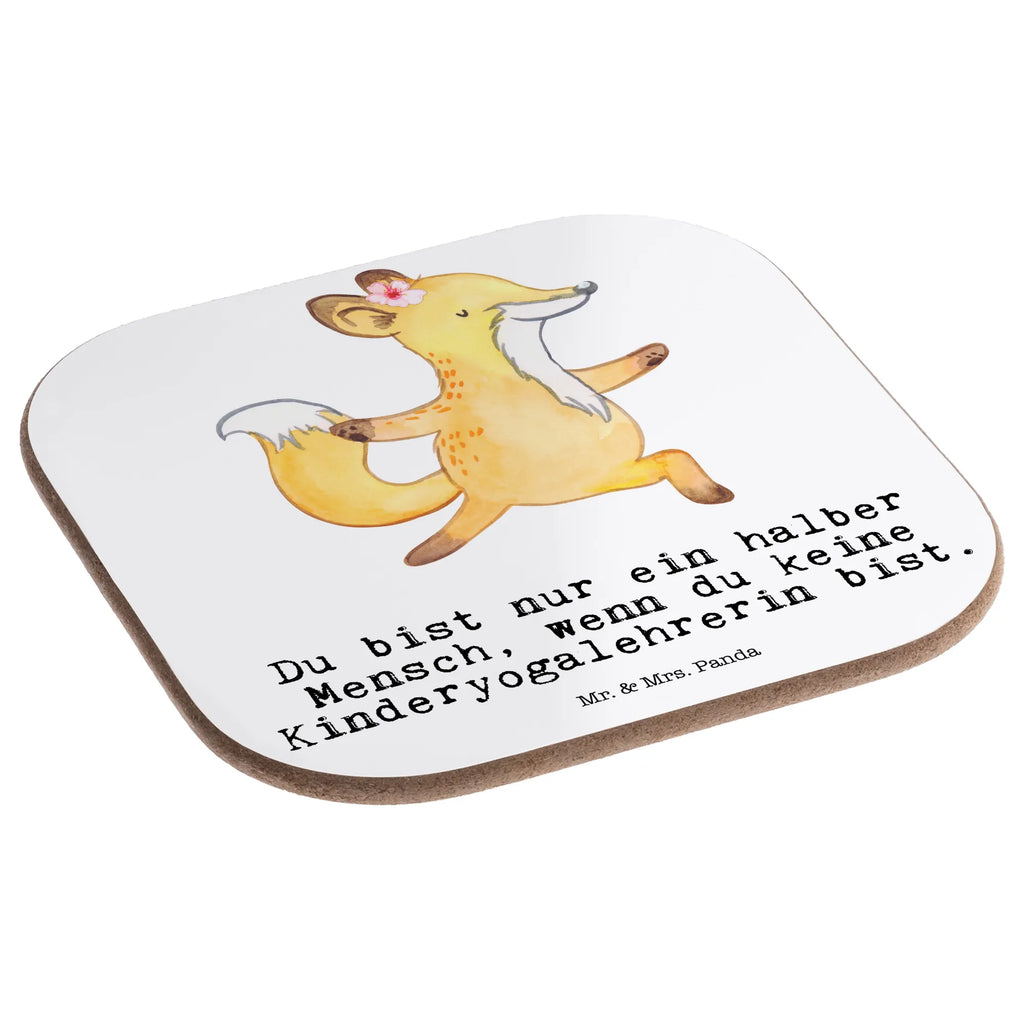 Square coaster children's yoga teacher Heart gift, breakfast, glass coasters, presents, party, Coasters, gifts, gift idea, best, farewell gift, passing exam, anniversary, retirement, promotion, job start, sayings, funny, profession