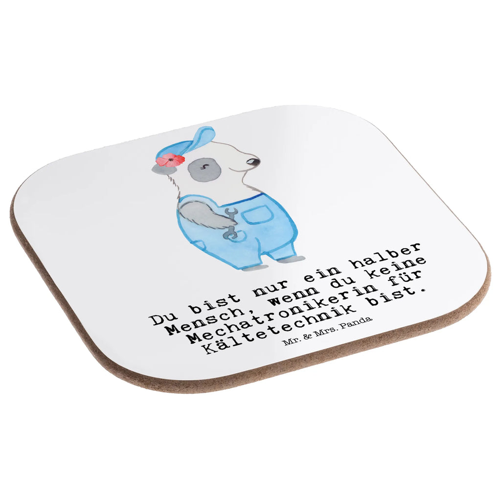 Square coaster Refrigeration Mechatronics Technician Heart party, gifts, Coasters, glass coasters, gift, breakfast, presents, gift idea, best, farewell gift, passing exam, anniversary, retirement, promotion, job start, sayings, funny, profession