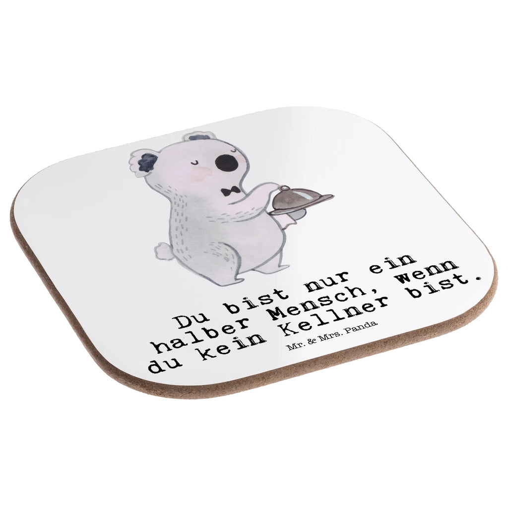 Square coaster Waiter Heart glass coasters, party, presents, gifts, Coasters, breakfast, gift, gift idea, best, farewell gift, passing exam, anniversary, retirement, promotion, job start, sayings, funny, profession