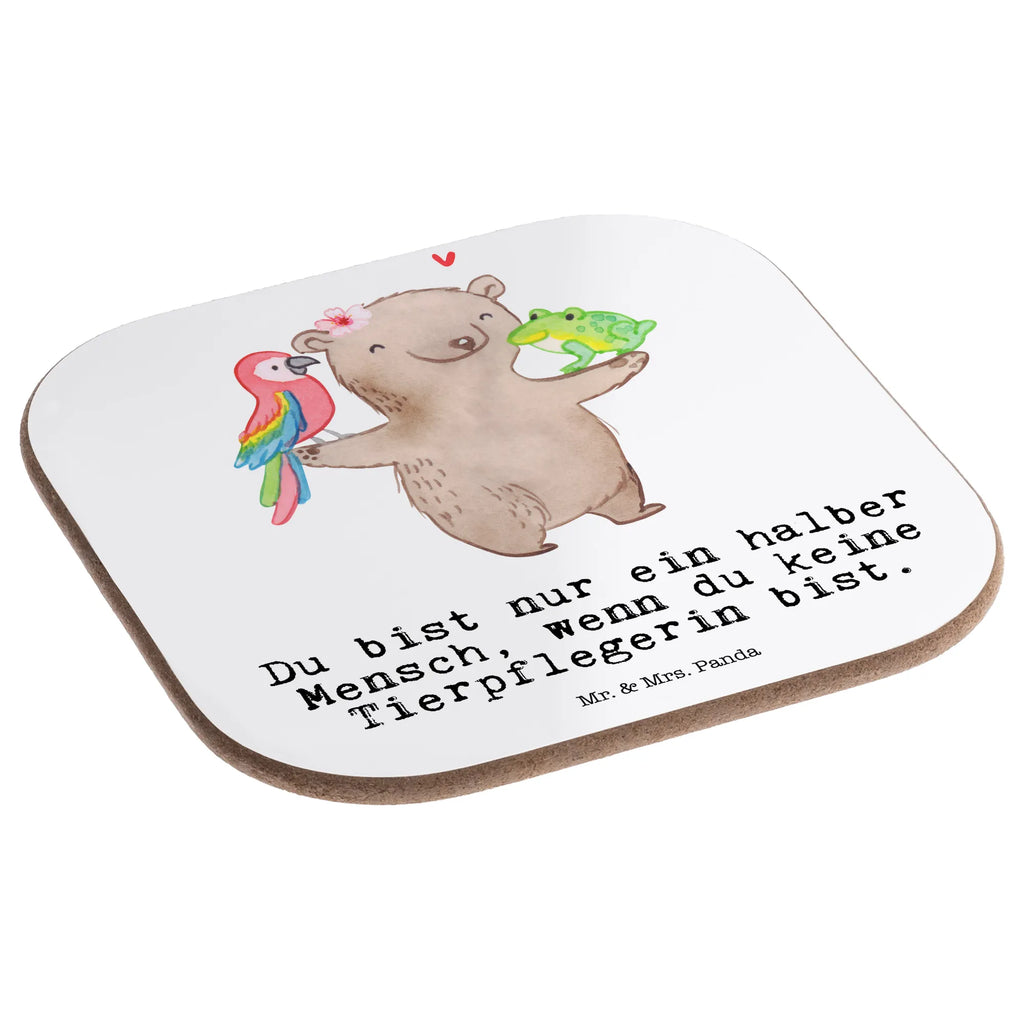 Square coaster Animal Keeper Heart Coasters, glass coasters, gifts, gift, party, breakfast, presents, gift idea, best, farewell gift, passing exam, anniversary, retirement, promotion, job start, sayings, funny, profession