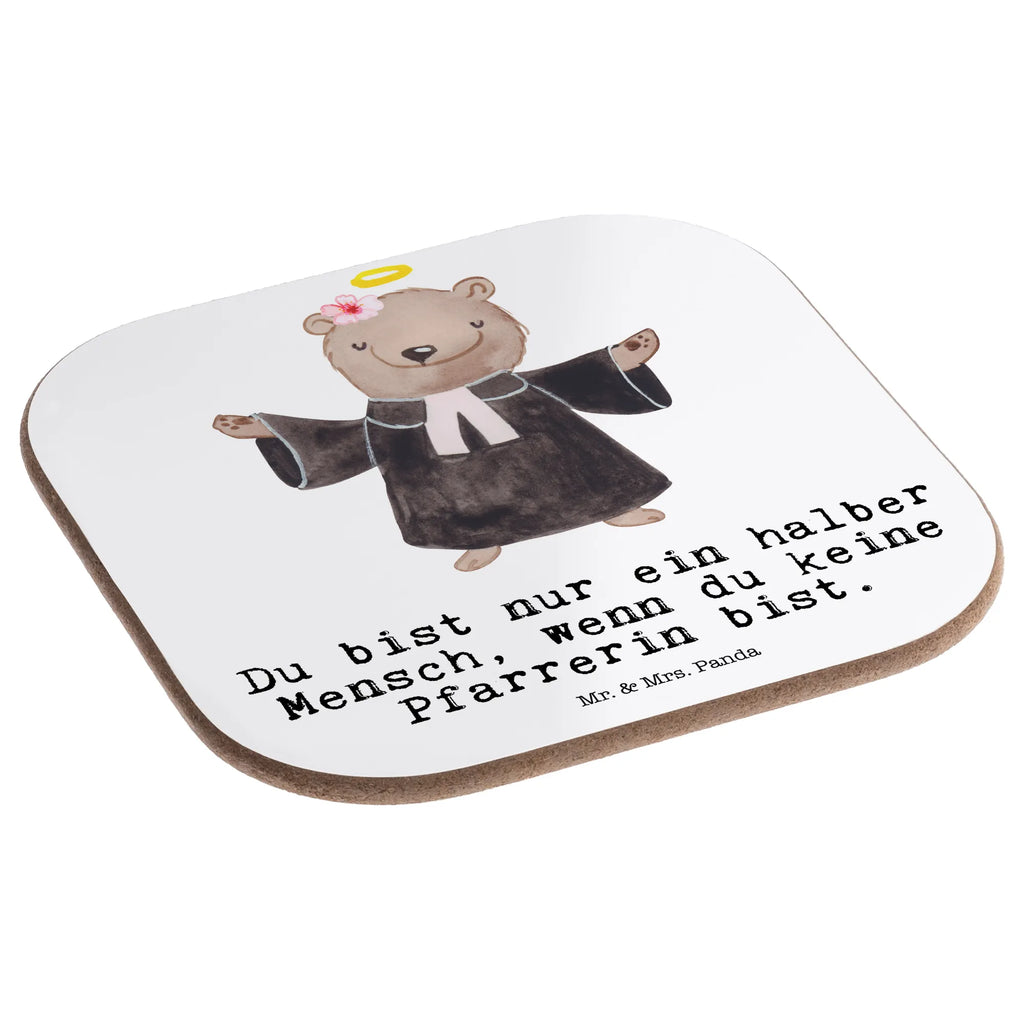 Square coaster female pastor heart gift, Coasters, party, breakfast, gifts, presents, glass coasters, gift idea, best, farewell gift, passing exam, anniversary, retirement, promotion, job start, sayings, funny, profession