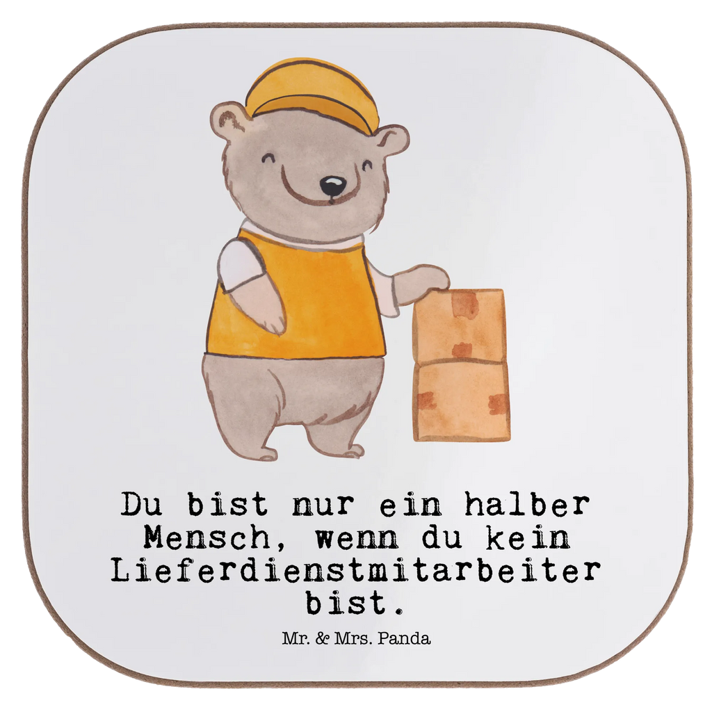 Square coaster Delivery service employee Heart gifts, breakfast, Coasters, presents, glass coasters, gift, party, gift idea, best, farewell gift, passing exam, anniversary, retirement, promotion, job start, sayings, funny, profession