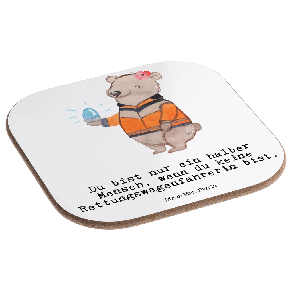Square coaster Ambulance driver Heart Coasters, gift, breakfast, gifts, party, glass coasters, presents, gift idea, best, farewell gift, passing exam, anniversary, retirement, promotion, job start, sayings, funny, profession
