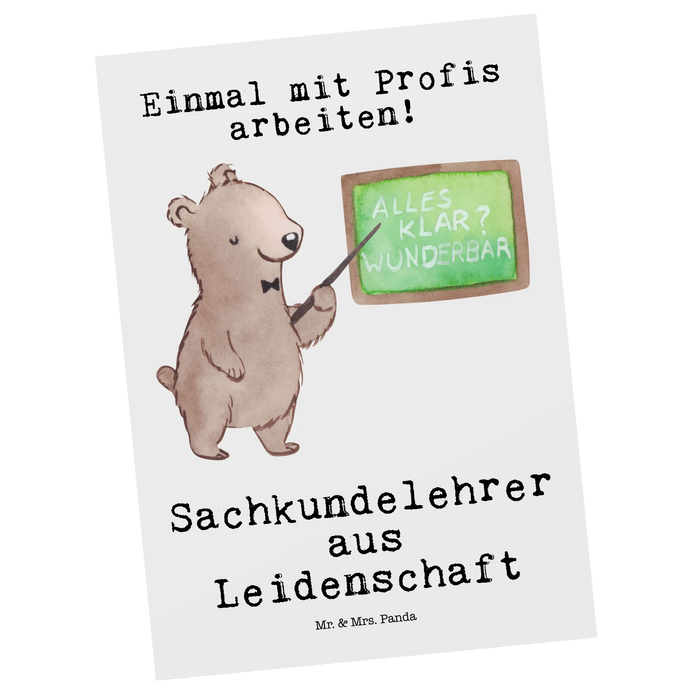 Postkarte Sachkundelehrer Leidenschaft