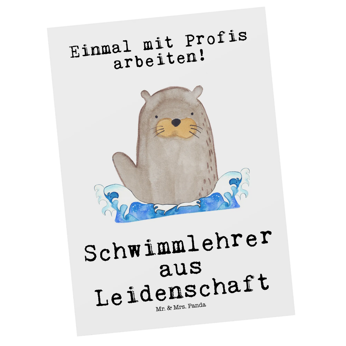 Postcard Swimming Instructor Passion invitation card, card, gift, invitation, postcards, paper, Postcard, gift card, letter, gift idea, best, farewell gift, passing exam, anniversary, retirement, promotion, job start, sayings, funny, profession