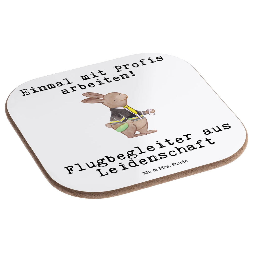Square coaster Flight attendant Passion party, breakfast, presents, gift, gifts, Coasters, glass coasters, gift idea, best, farewell gift, passing exam, anniversary, retirement, promotion, job start, sayings, funny, profession