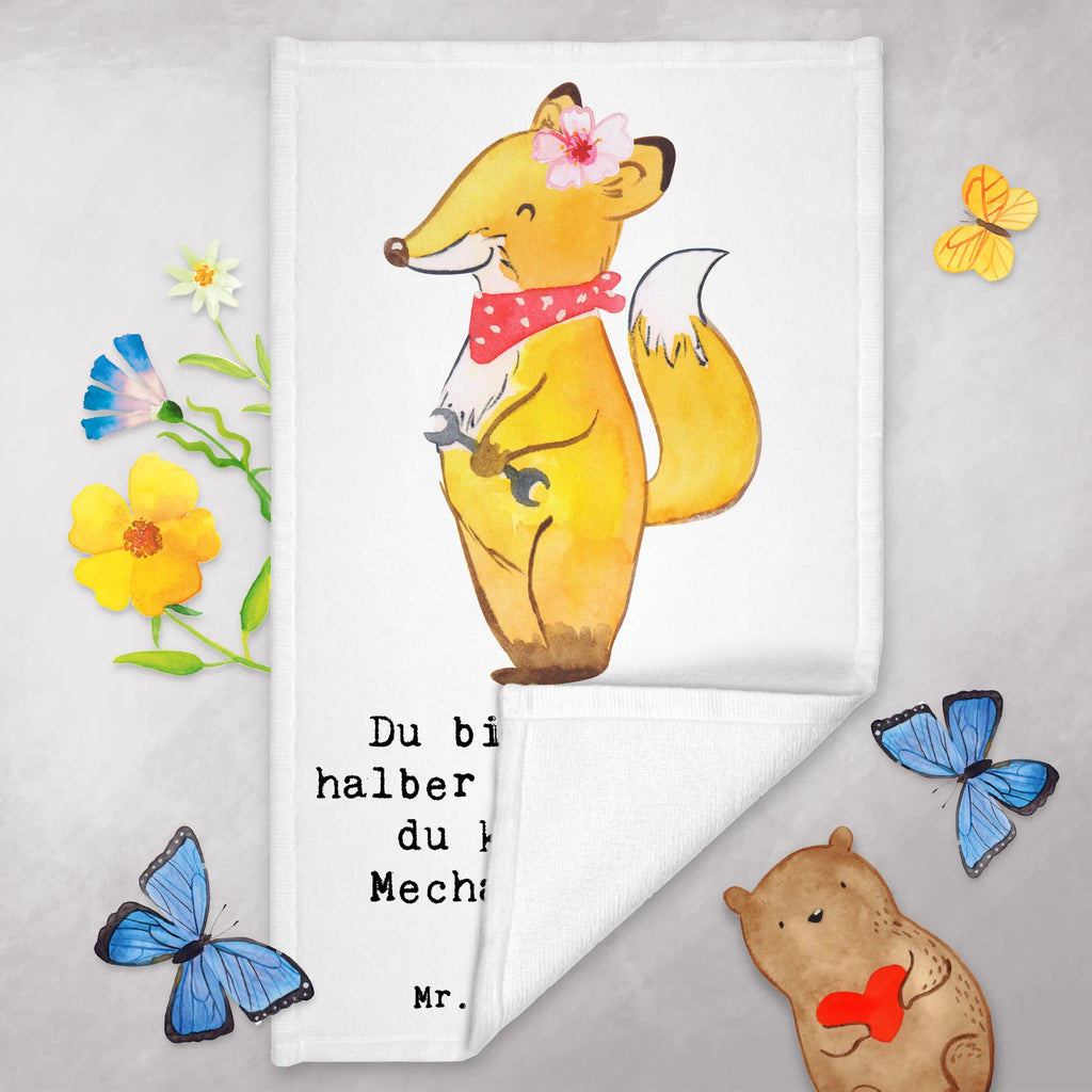 Ręcznik dla gości Mechatronik pojazdów samochodowych serce Zawód, Wykształcenie, Jubileusz, Pożegnanie, Emerytura, Kolega, Koleżanka, Prezent, Dawać, Pracownik, Współpracownik, Firma, Dziękuję, Dziękuję bardzo