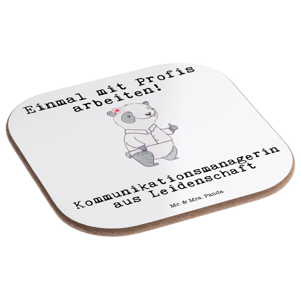 Square coaster Communications Manager Passion gift, party, glass coasters, breakfast, presents, Coasters, gifts, gift idea, best, farewell gift, passing exam, anniversary, retirement, promotion, job start, sayings, funny, profession