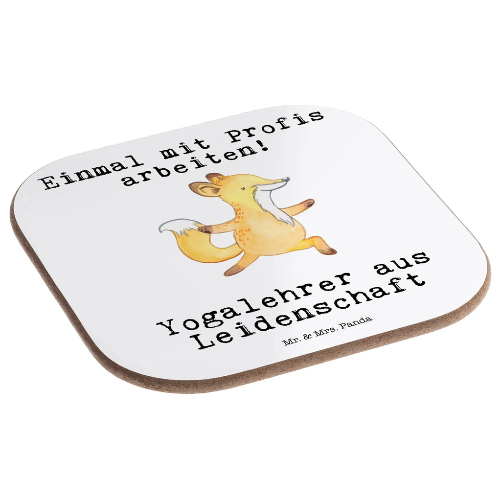 Square coaster Yoga teacher Passion glass coasters, gifts, breakfast, gift, presents, Coasters, party, gift idea, best, farewell gift, passing exam, anniversary, retirement, promotion, job start, sayings, funny, profession