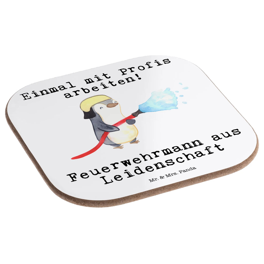 Square coaster firefighter passion gift, glass coasters, gifts, presents, party, Coasters, breakfast, gift idea, best, farewell gift, passing exam, anniversary, retirement, promotion, job start, sayings, funny, profession