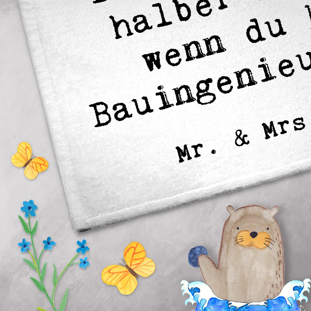 Ręcznik dla gości Inżynier budowlany serce Zawód, Wykształcenie, Jubileusz, Pożegnanie, Emerytura, Kolega, Koleżanka, Prezent, Dawać, Pracownik, Współpracownik, Firma, Dziękuję, Dziękuję bardzo