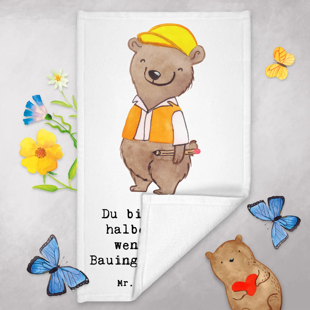 Ręcznik dla gości Inżynier budowlany serce Zawód, Wykształcenie, Jubileusz, Pożegnanie, Emerytura, Kolega, Koleżanka, Prezent, Dawać, Pracownik, Współpracownik, Firma, Dziękuję, Dziękuję bardzo