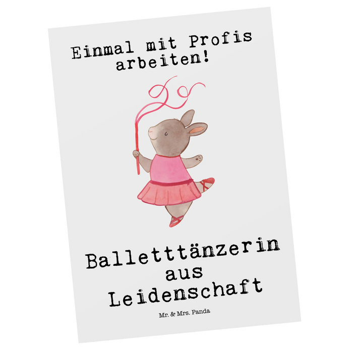Postkarte Balletttänzerin Leidenschaft