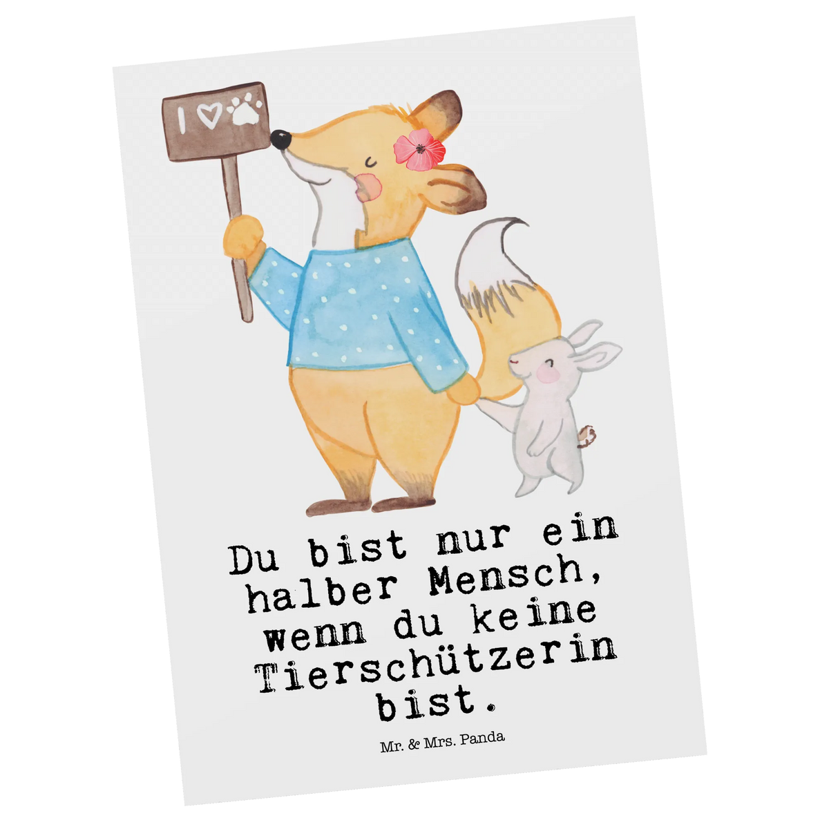 Postcard Animal rights activist Heart gift, sayings, gift idea, best, farewell gift, passing exam, anniversary, retirement, promotion, job start, profession