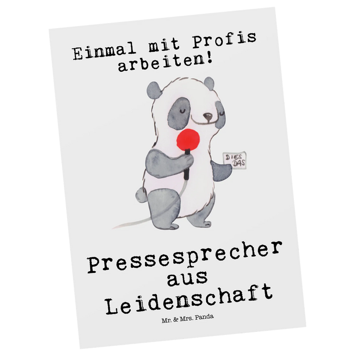 Postkarte Pressesprecher Leidenschaft