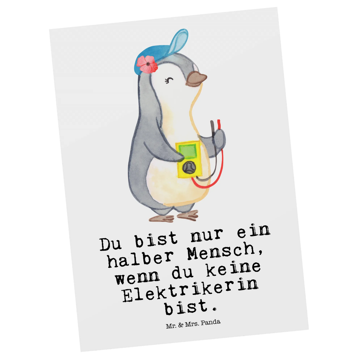 Postcard female electrician heart best, profession, job start, farewell gift, promotion, retirement, passing exam, anniversary, gift, gift idea, sayings