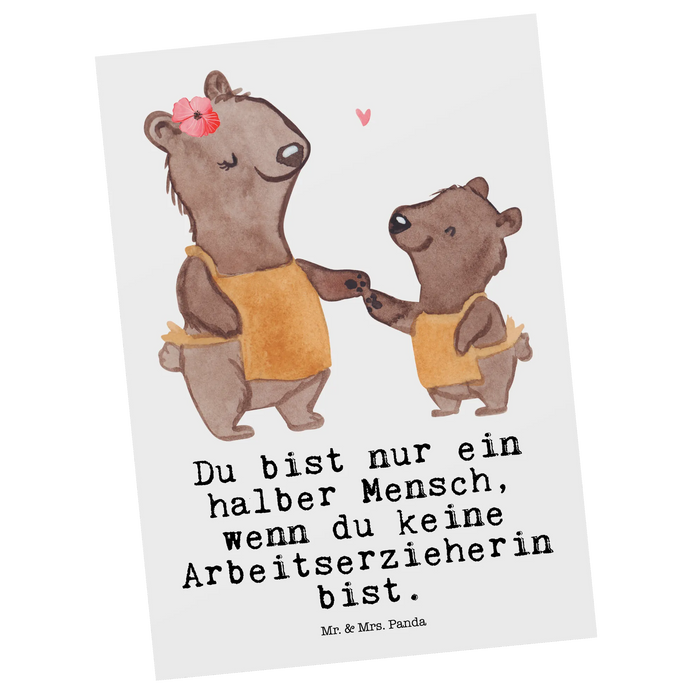 Postkarte Arbeitserzieherin Herz