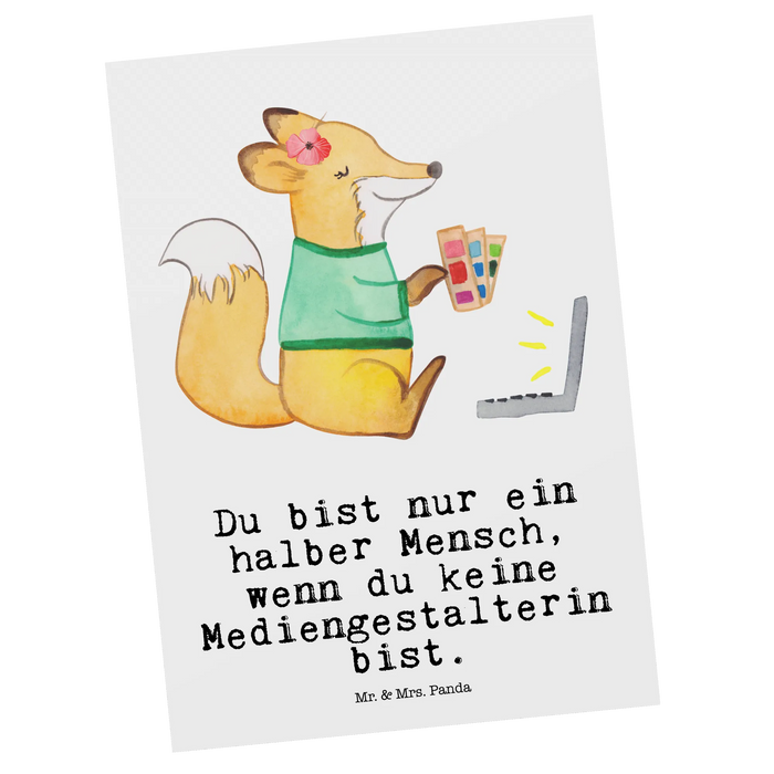 Postkarte Mediengestalterin Herz