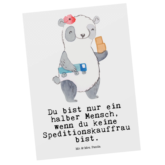 Postkarte Speditionskauffrau Herz