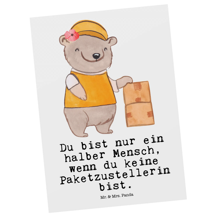 Postcard Parcel deliverer Heart