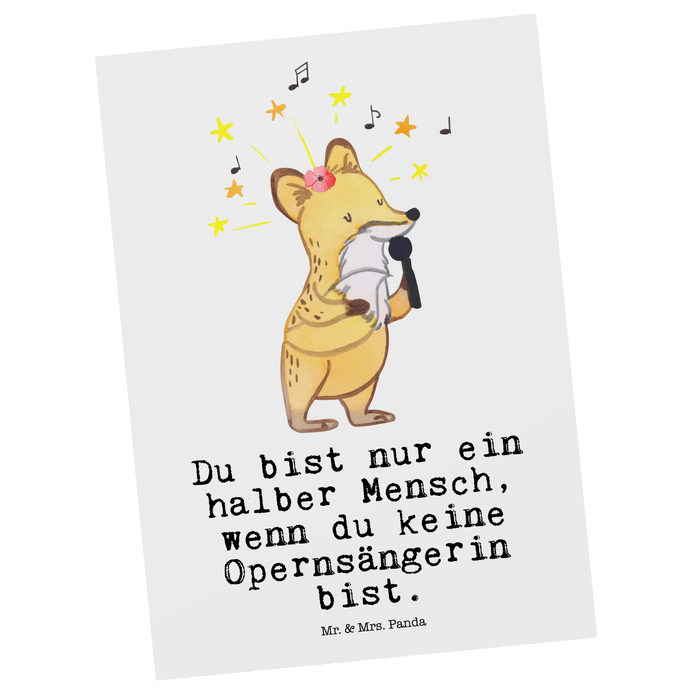 Postkarte Opernsängerin Herz