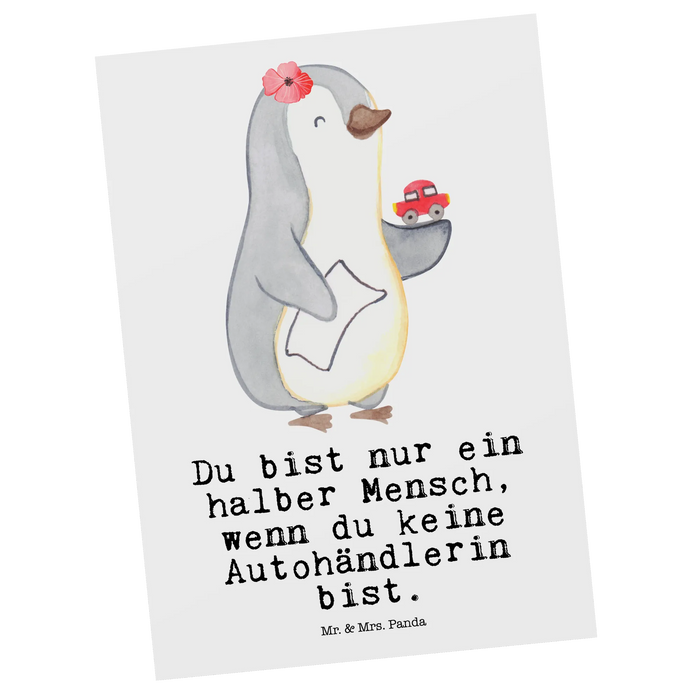 Postkarte Autohändlerin Herz