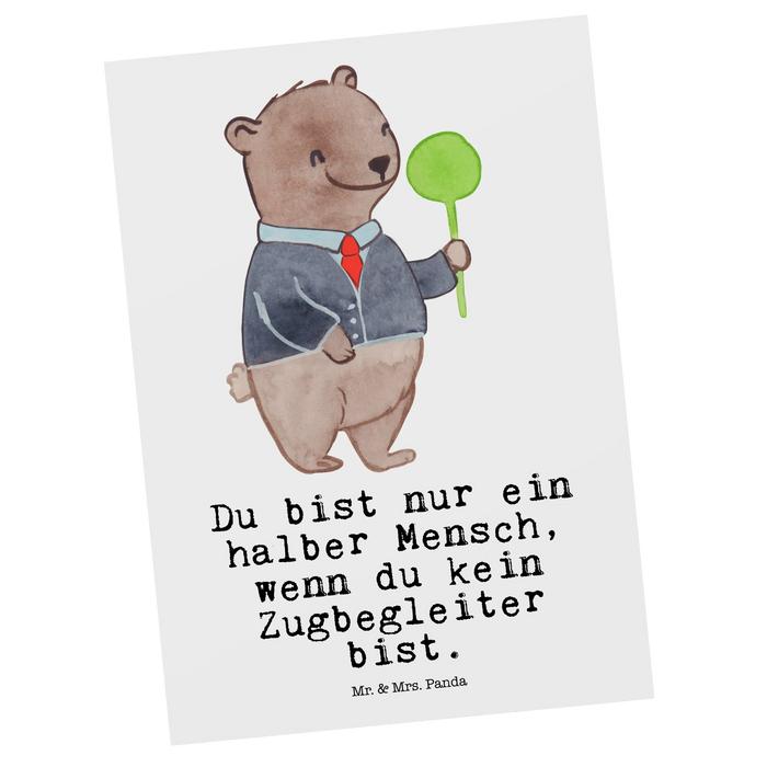 Postkarte Zugbegleiter Herz