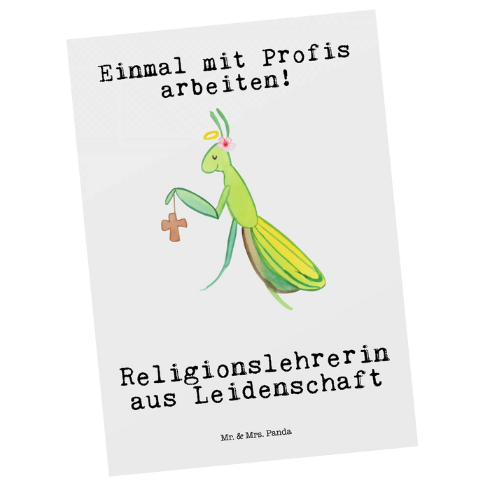 Postcard Religion teacher Passion
