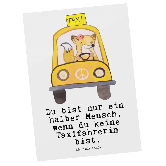 Postcard Taxi driver Heart